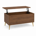 Couchtisch mit Stauraum Nussbaumoptik Spanplatte rechteckig 100 x 50 x 45 cm