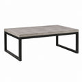 Couchtisch Grau MDF mit Betonoptik rechteckig mit Stahlgestell 100 x 60 x 45 cm