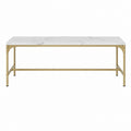 Couchtisch Weiß Marmoroptik MDF Rechteckig 120 x 60 x 45 cm
