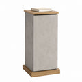 Schmaler Aufbewahrungsschrank Grau Eicheoptik Spanplatte Rechteckig 40 x 35 x 90 cm