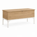Couchtisch mit Stauraum eichefarben melaminbeschichtete Spanplatte rechteckig 110 x 60 x 45 cm