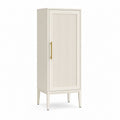 Kleiderschrank 1-türig Cremeweiß MDF rechteckig 60 x 40 x 180 cm